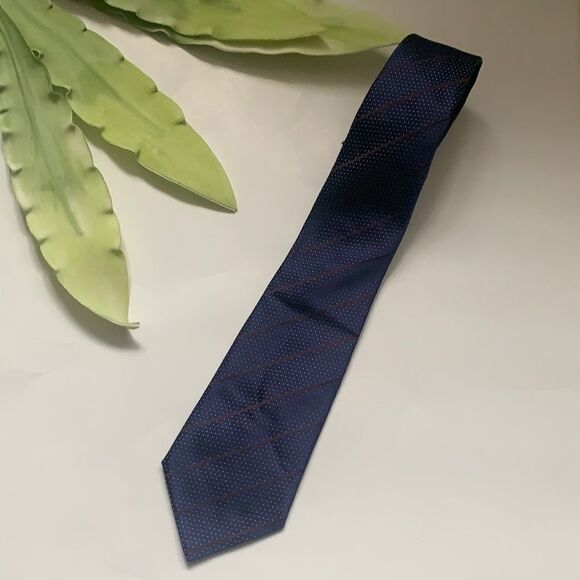 𝅺💥GIORGIO Armani Silk Dot Stripe Tie💥 - Picture 1 of 7